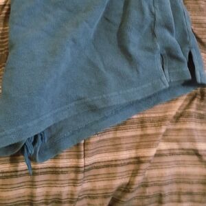 Blue Asymmetrical Shorts